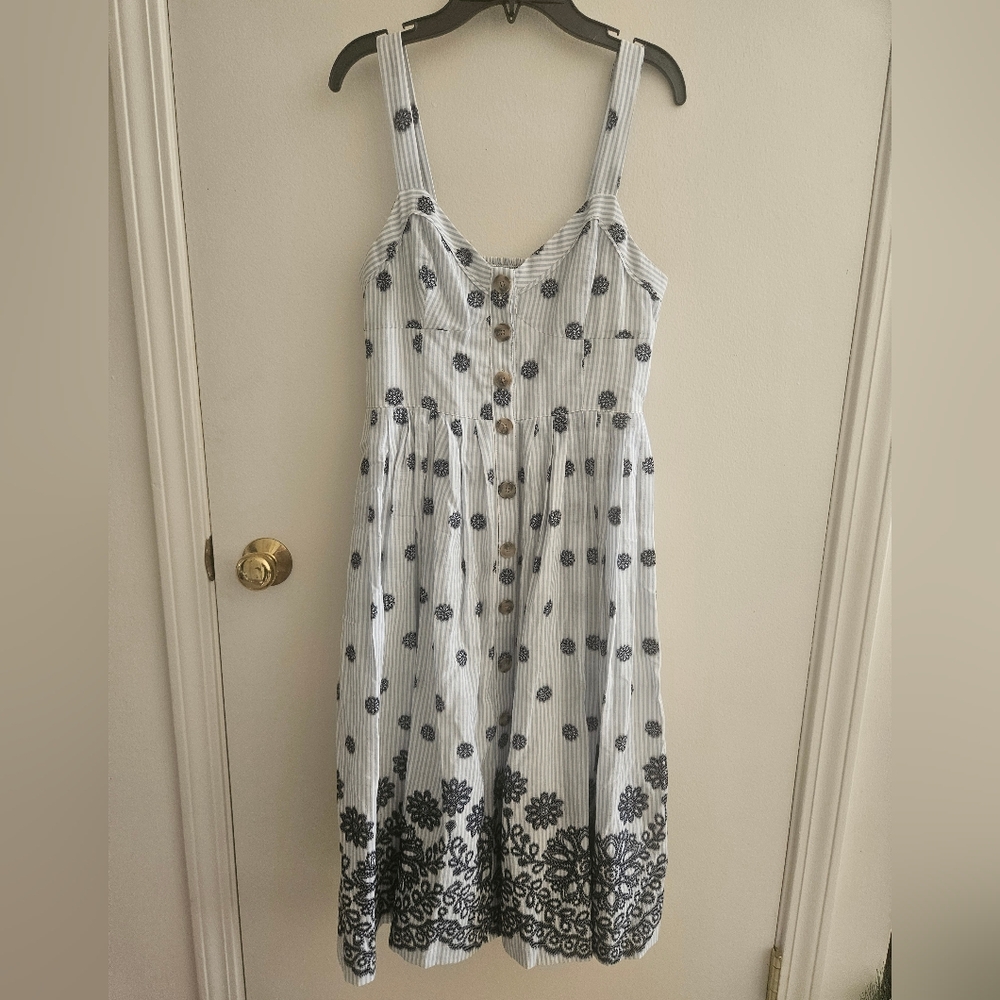Anthropologie Maeve Savoy Buttondown Dress